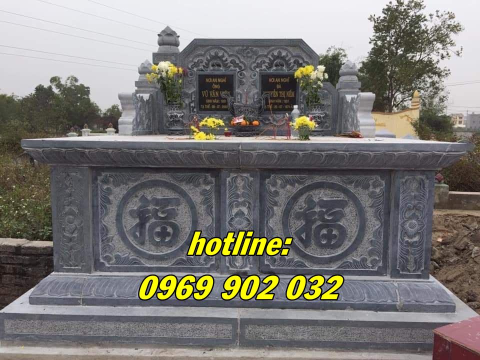 mẫu mộ đá đôi cao cấp tại Thái Bình
