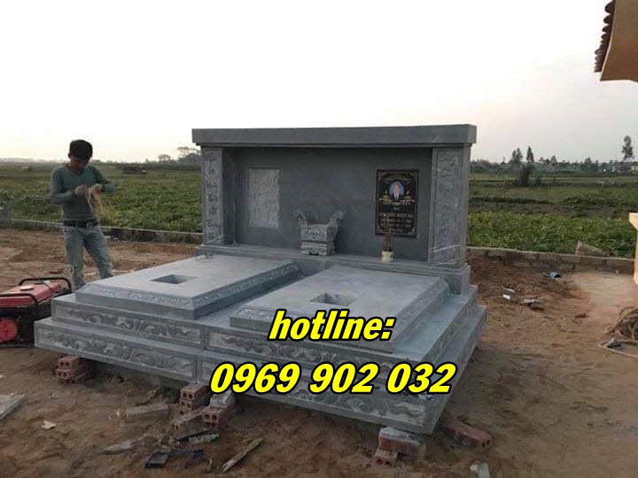 mẫu mộ đá đôi cao cấp tại Thái Bình