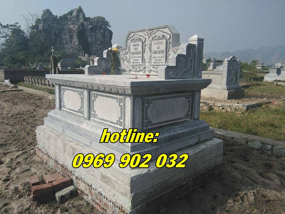 mẫu mộ đá đôi cao cấp tại THái Bình